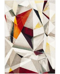 Safavieh Porcello Light Gray And Orange 8' X 10' Area Rug