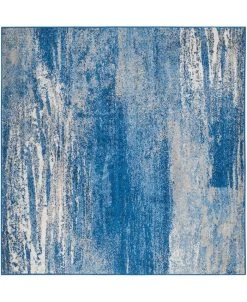 Safavieh Adirondack Silver And Blue 4' X 4' Square Area Rug