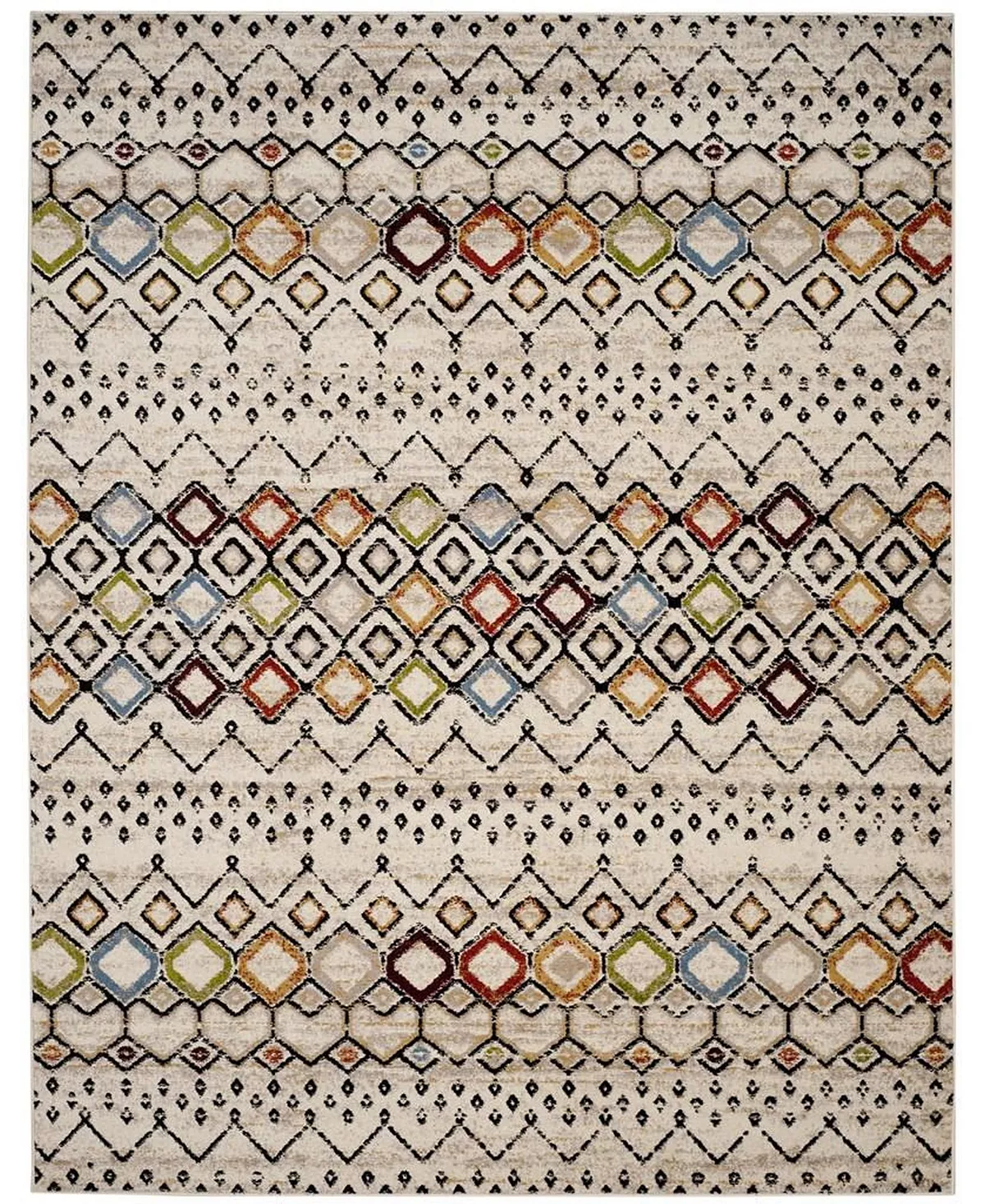 Safavieh Amsterdam Ivory And Multi 9' X 12' Area Rug 3 Safavieh Amsterdam Ivory And Multi 9' X 12' Area Rug
