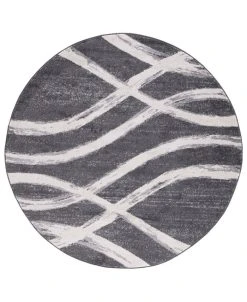 Safavieh Adirondack Charcoal And Ivory 4' X 4' Round Area Rug