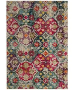 Safavieh Monaco Gray And Fuchsia 6'7 X 9'2 Area Rug