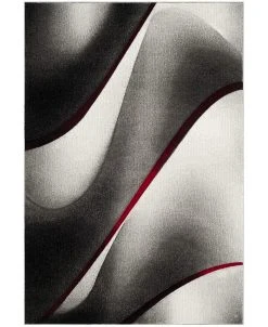 Safavieh Hollywood Gray And Red 6'7 X 9' Area Rug