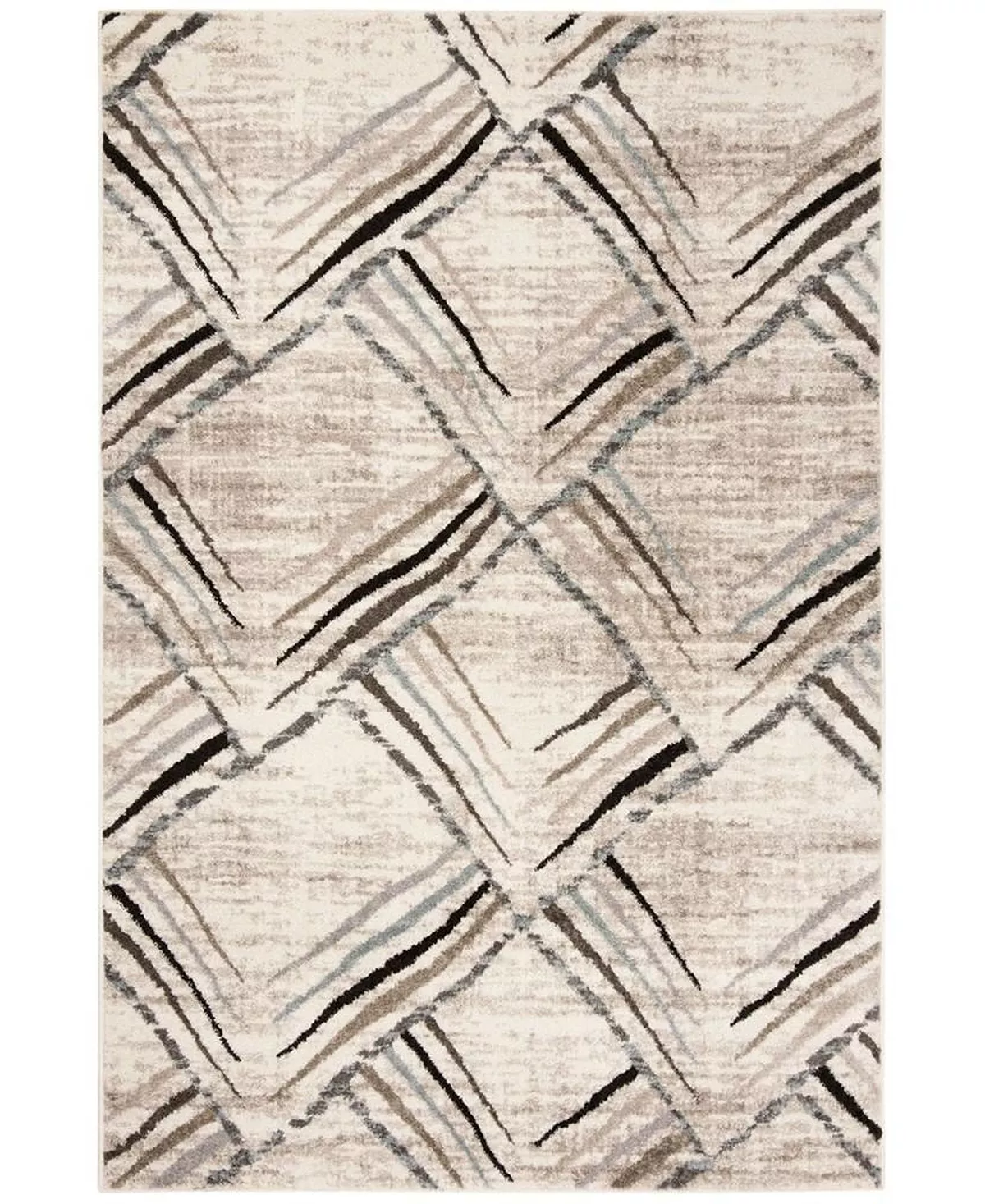 Safavieh Amsterdam Cream And Charcoal 4' X 6' Area Rug 3 Safavieh Amsterdam Cream And Charcoal 4' X 6' Area Rug