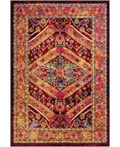 Safavieh Cherokee Black And Light Orange 4' X 6' Area Rug
