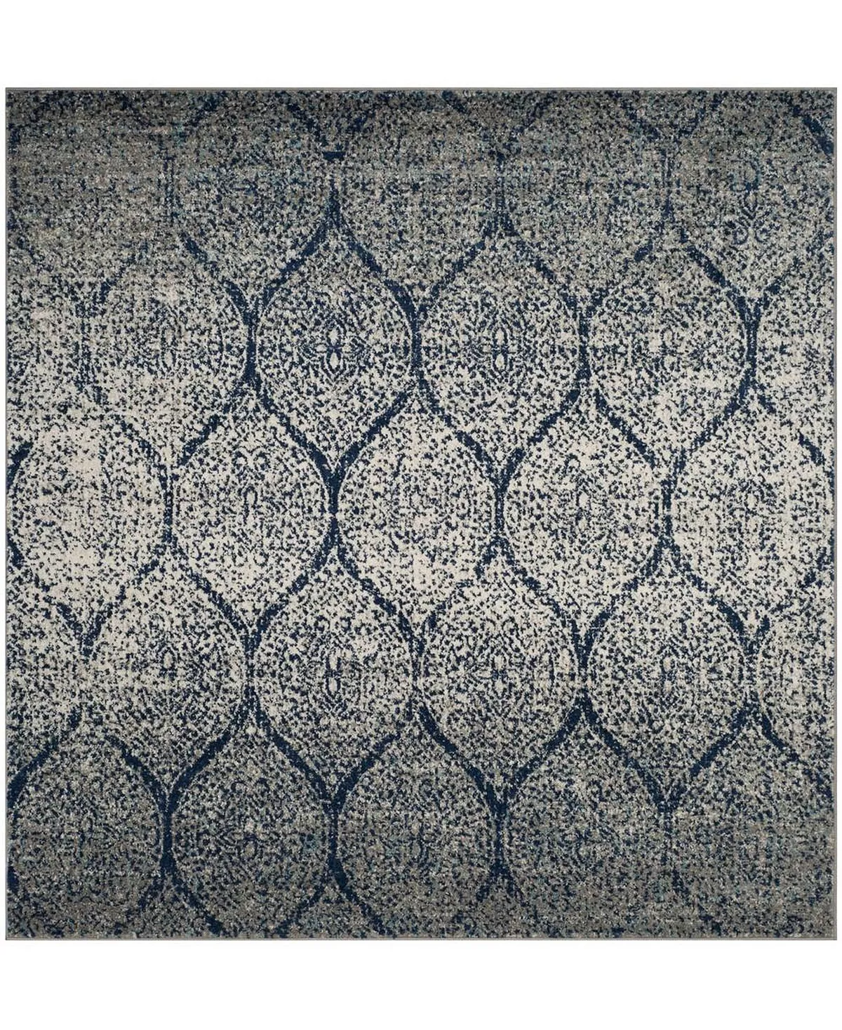 Safavieh Madison Navy And Silver 4' X 4' Square Area Rug 4 Safavieh Madison Navy And Silver 4' X 4' Square Area Rug - Image 2