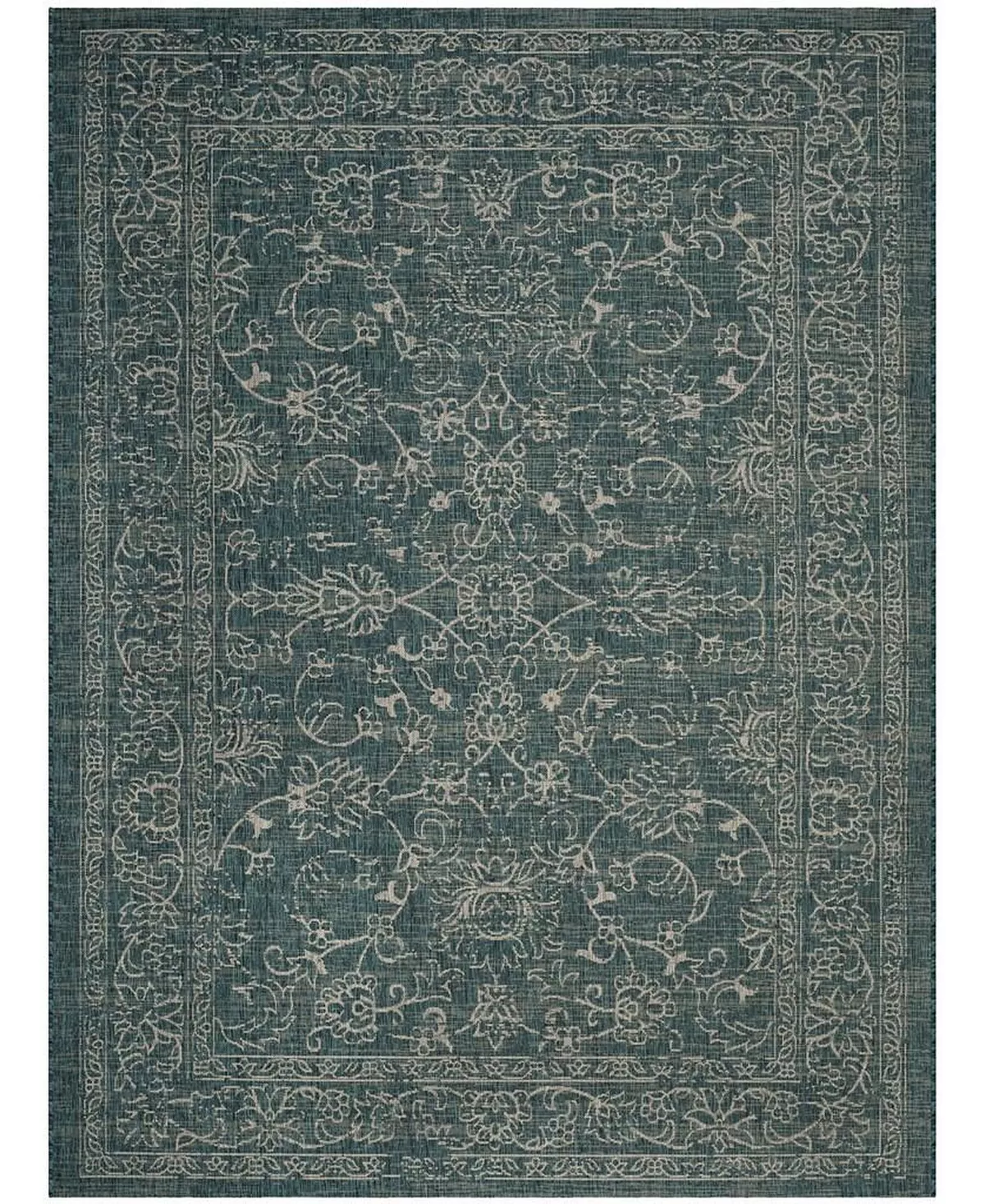 Safavieh Courtyard Turquoise 8' X 10' Sisal Weave Area Rug 4 Safavieh Courtyard Turquoise 8' X 10' Sisal Weave Area Rug - Image 2