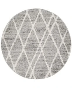 Safavieh Adirondack Ivory And Silver 8' X 8' Round Area Rug
