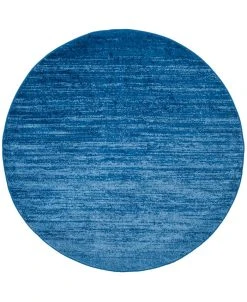 Safavieh Adirondack Light Blue And Dark Blue 9' X 9' Round Area Rug
