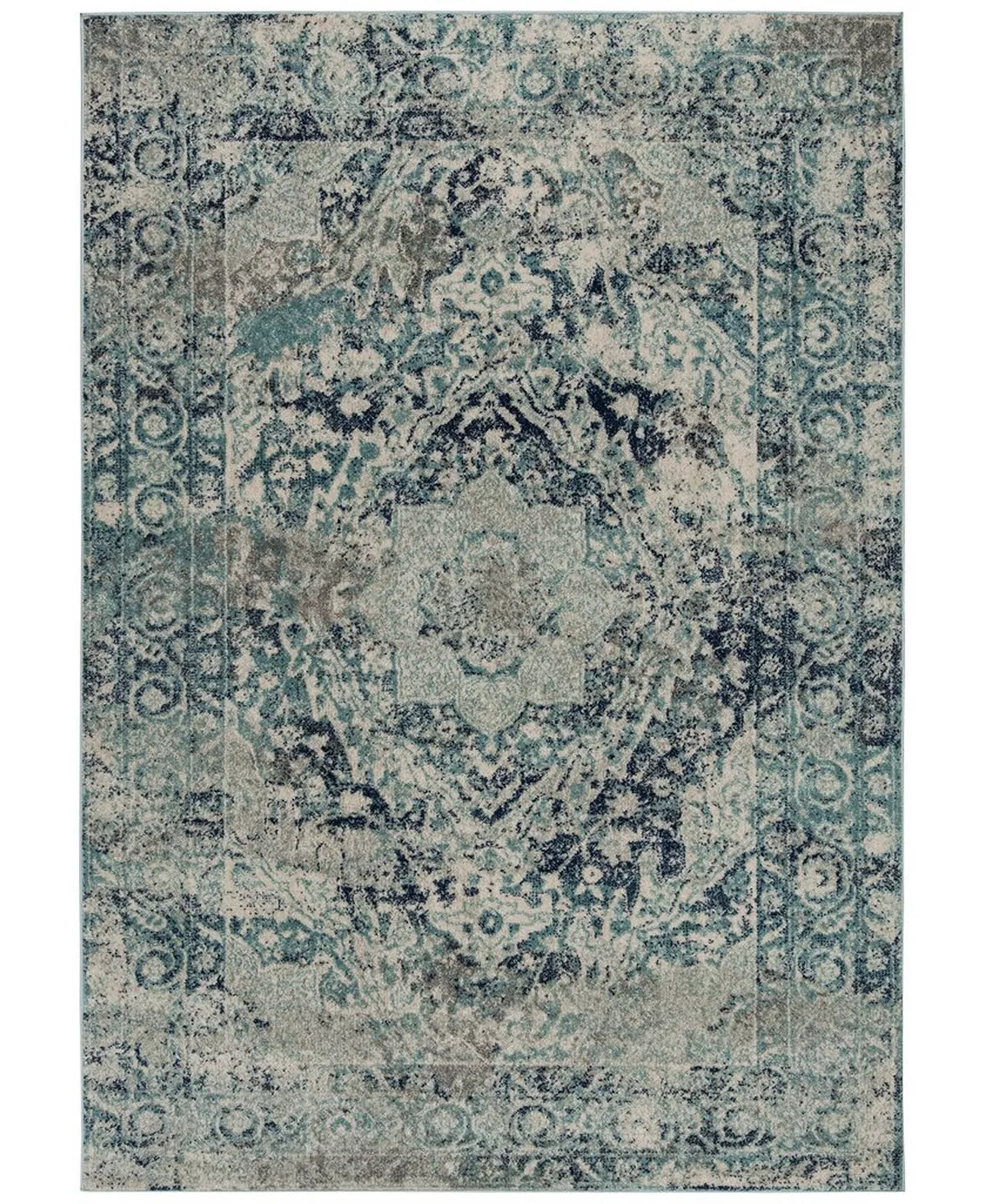 Safavieh Madison Ivory And Blue 6' X 9' Sisal Weave Area Rug 4 Safavieh Madison Ivory And Blue 6' X 9' Sisal Weave Area Rug - Image 2
