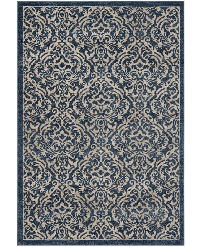 Safavieh Brentwood Navy And Creme 6' X 9' Area Rug 3 Safavieh Brentwood Navy And Creme 6' X 9' Area Rug