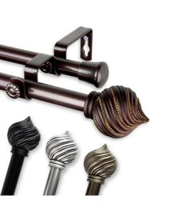 Rod Desyne Bisque Double Curtain Rod 0.8125 Diameter 48 - 84 -Chic Home Store 11863694 fpx