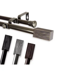 Rod Desyne Alder Double Curtain Rod 13/16 Inch Dia 66-120 Inch 8 Rod Desyne Alder Double Curtain Rod 13/16 Inch Dia 66-120 Inch -Chic Home Store 11863772 fpx 1