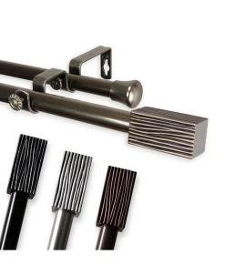 Rod Desyne Alder Double Curtain Rod 13/16 Inch Dia 48-84 Inch 15 Rod Desyne Alder Double Curtain Rod 13/16 Inch Dia 48-84 Inch -Chic Home Store 11863775 fpx