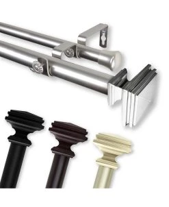 Rod Desyne Bedpost Double Curtain Rods