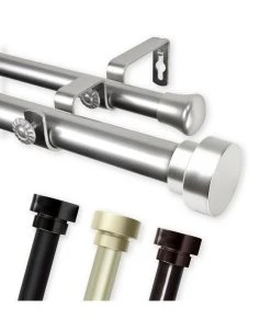 Rod Desyne Bonnet Double Curtain Rod 1 OD 66-120 Inch -Chic Home Store 11863896 fpx