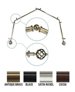 Rod Desyne Twist 4-Sided Bay Curtain Rod 13/16 Inch Dia 17 Rod Desyne Twist 4-Sided Bay Curtain Rod 13/16 Inch Dia -Chic Home Store 11864064 fpx