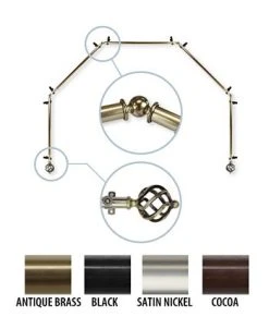 Rod Desyne Twist 5-Sided Bay Curtain Rod 13/16 Inch Dia -Chic Home Store 11864067 fpx