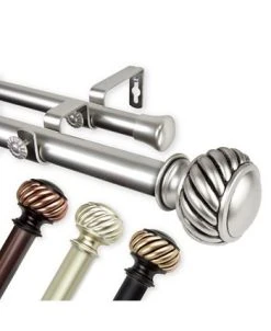 Rod Desyne Baldir Double Curtain Rod 1 OD 48-84 Inch -Chic Home Store 11864073 fpx