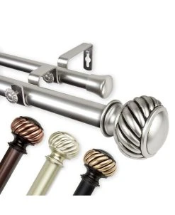 Rod Desyne Baldir Double Curtain Rod 1 OD 66-120 Inch -Chic Home Store 11864089 fpx