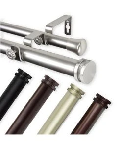 Rod Desyne Bun Double Curtain Rod 1 OD 48-84 Inch 18 Rod Desyne Bun Double Curtain Rod 1 OD 48-84 Inch -Chic Home Store 11864173 fpx