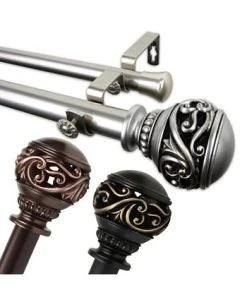 Rod Desyne Isabella Double Curtain Rod 1 OD 160-240 Inch -Chic Home Store 11864201 fpx