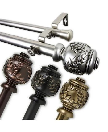 Rod Desyne Colette Double Curtain Rod 1 OD 120-170 Inch 4 Rod Desyne Colette Double Curtain Rod 1 OD 120-170 Inch - Image 2