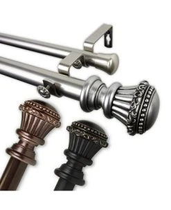 Rod Desyne Chance Double Curtain Rod 1 OD 28-48 Inch -Chic Home Store 11864267 fpx