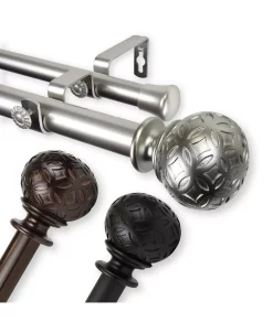 Rod Desyne Odelia Double Curtain Rod 1 OD 120-170 Inch -Chic Home Store 11864335 fpx