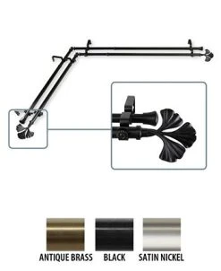 Rod Desyne Fortune Double Corner Curtain Rod 13/16 Inch Dia 28-48 Inch -Chic Home Store 11864482 fpx