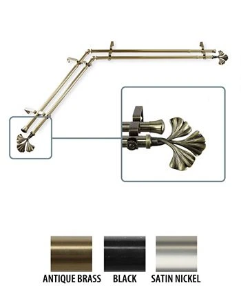 Rod Desyne Fortune Double Corner Curtain Rod 13/16 Inch Dia 48-84 Inch 7 Rod Desyne Fortune Double Corner Curtain Rod 13/16 Inch Dia 48-84 Inch - Image 5