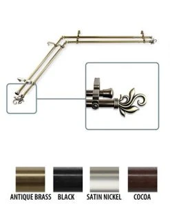 Rod Desyne Lilah Double Corner Curtain Rod 13/16 Inch Dia 28-48 Inch -Chic Home Store 11864498 fpx