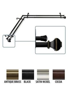 Rod Desyne Marion Corner Window Double Curtain Rod 0.8125 Diameter 66 - 120 -Chic Home Store 11864512 fpx