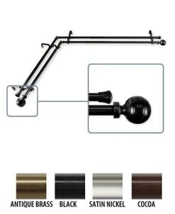 Rod Desyne Arman Corner Window Double Curtain Rod 0.8125 Diameter 48 - 84 14 Rod Desyne Arman Corner Window Double Curtain Rod 0.8125 Diameter 48 - 84 -Chic Home Store 11864543 fpx