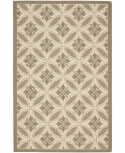 Safavieh Courtyard Beige And Dark Beige 6'7 X 9'6 Area Rug