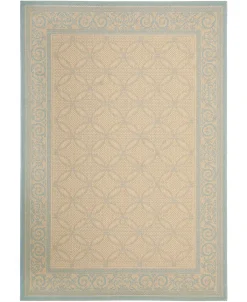 Safavieh Courtyard Cream And Aqua 6'7 X 9'6 Sisal Weave Area Rug -Chic Home Store 11978837 fpx