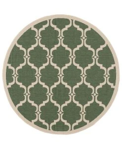Safavieh Courtyard Dark Green And Beige 5'3 X 5'3 Round Area Rug -Chic Home Store 11978918 fpx