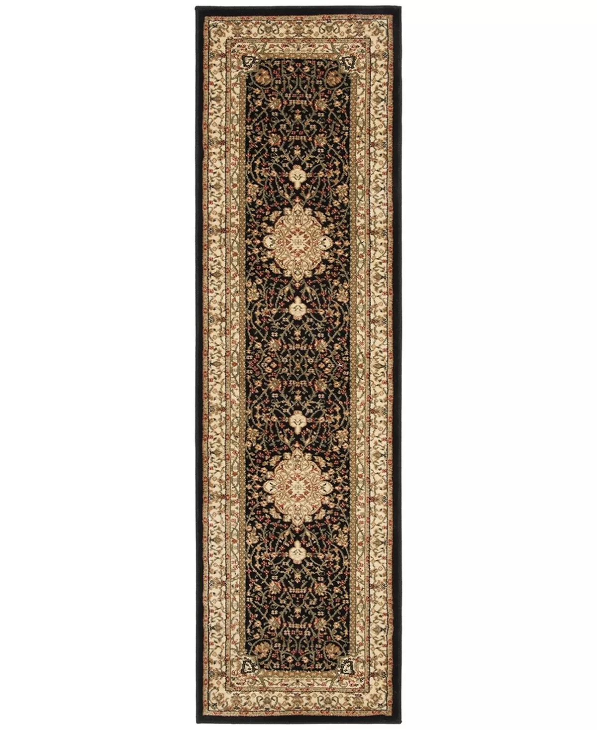 Safavieh Lyndhurst Black And Ivory 2'3 X 18' Runner Area Rug 4 Safavieh Lyndhurst Black And Ivory 2'3 X 18' Runner Area Rug - Image 2