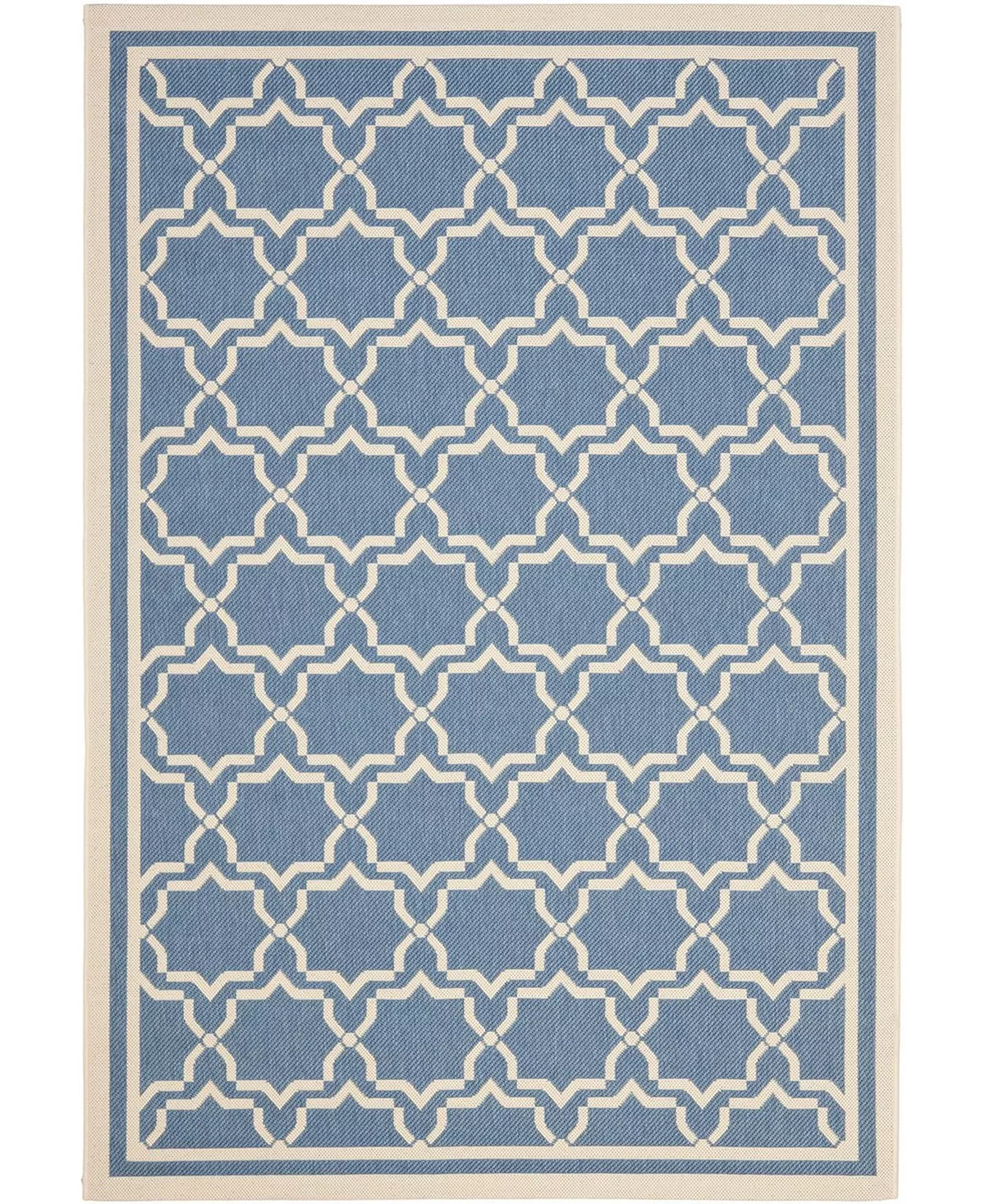 Safavieh Courtyard Blue And Beige 9' X 12' Sisal Weave Area Rug 4 Safavieh Courtyard Blue And Beige 9' X 12' Sisal Weave Area Rug - Image 2