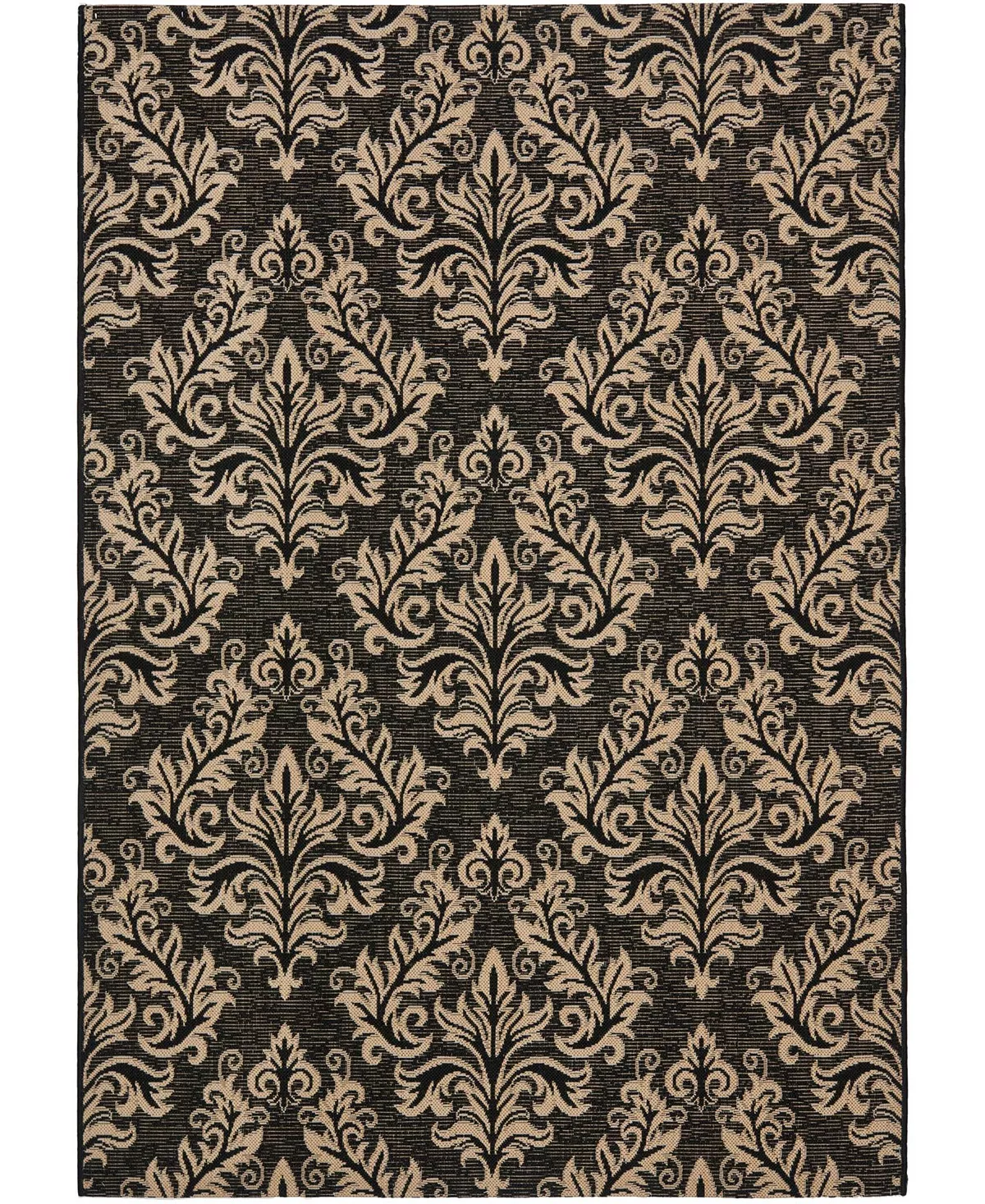 Safavieh Courtyard Black And Creme 4' X 5'7 Area Rug 4 Safavieh Courtyard Black And Creme 4' X 5'7 Area Rug - Image 2