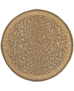 Safavieh Courtyard Natural And Gold 5'3 X 5'3 Round Area Rug