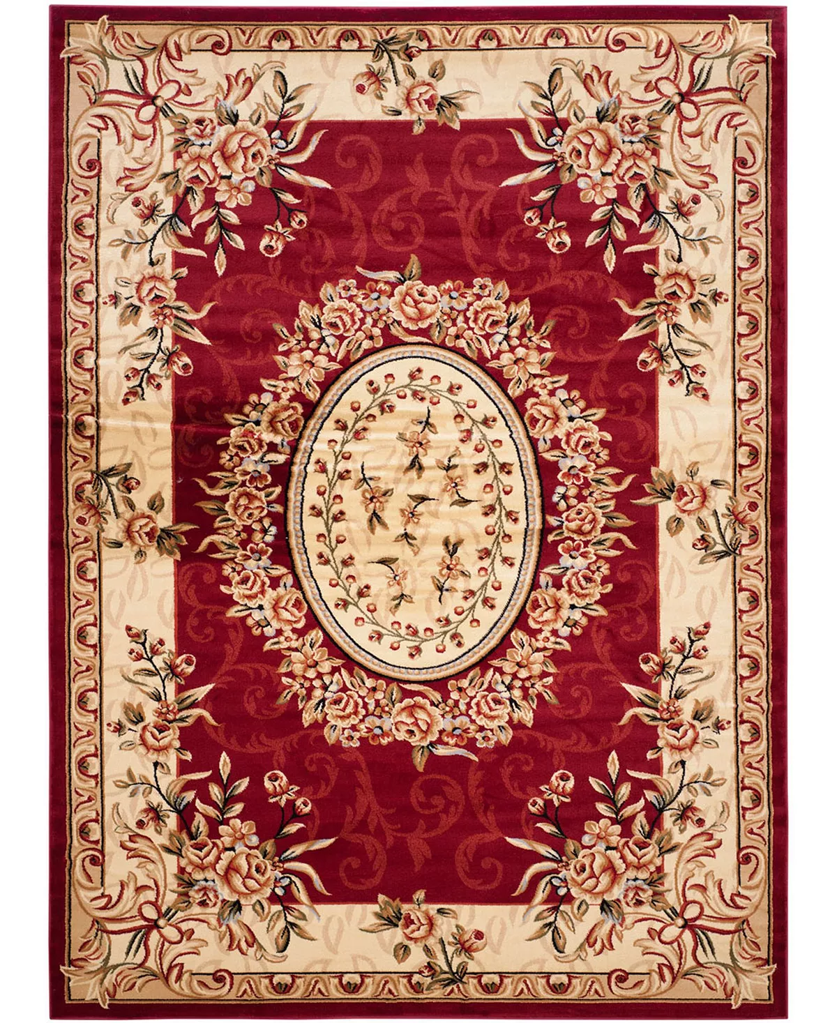 Safavieh Lyndhurst Red And Ivory 9' X 12' Area Rug 4 Safavieh Lyndhurst Red And Ivory 9' X 12' Area Rug - Image 2