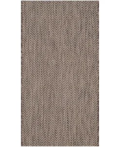 Safavieh Courtyard Brown And Beige 2' X 3'7 Sisal Weave Area Rug