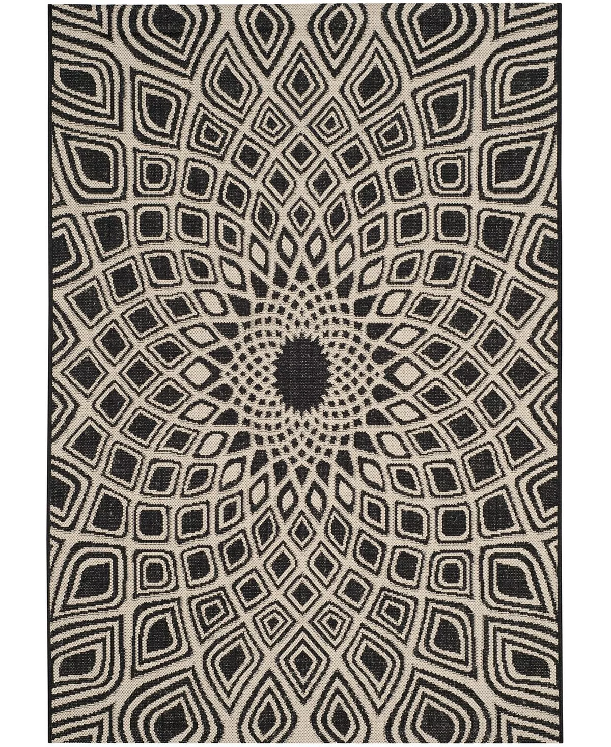 Safavieh Courtyard Black And Beige 8' X 11' Sisal Weave Area Rug 4 Safavieh Courtyard Black And Beige 8' X 11' Sisal Weave Area Rug - Image 2