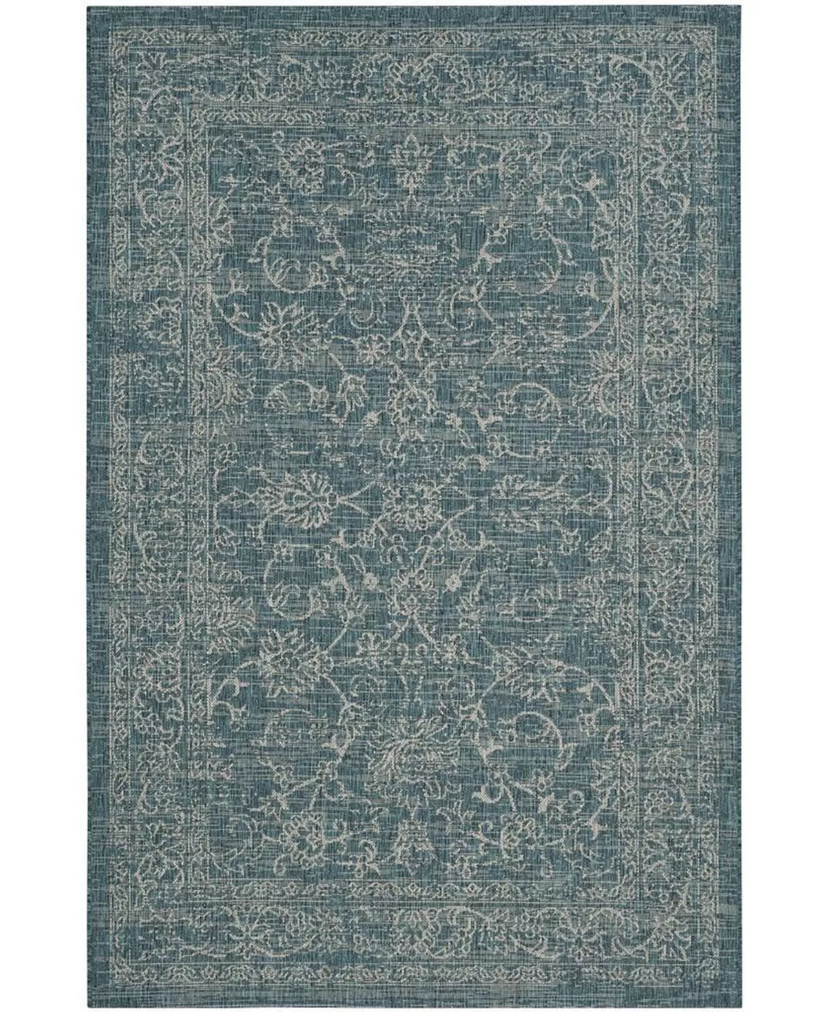 Safavieh Courtyard Turquoise 5'3 X 7'7 Sisal Weave Area Rug 7 Safavieh Courtyard Turquoise 5'3 X 7'7 Sisal Weave Area Rug - Image 5