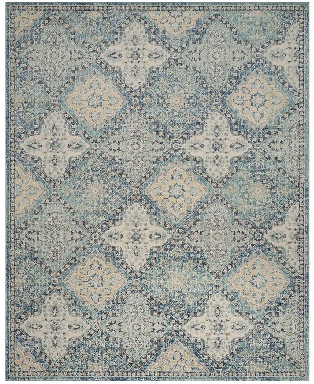 Safavieh Evoke Light Blue And Ivory 12' X 18' Area Rug 4 Safavieh Evoke Light Blue And Ivory 12' X 18' Area Rug - Image 2
