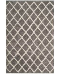Safavieh Adriana Shag Light Gray And Cream 6'7 X 6'7 Square Area Rug