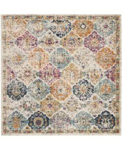 Safavieh Madison Cream And Multi 9' X 9' Square Area Rug