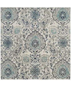 Safavieh Madison Cream And Light Gray 4' X 4' Square Area Rug