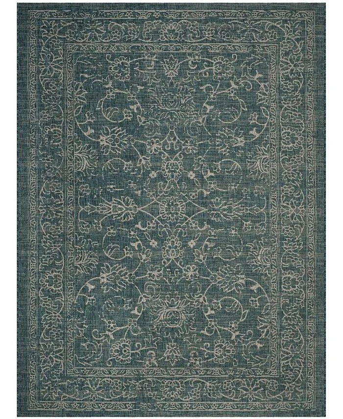 Safavieh Courtyard Turquoise 8' X 10' Sisal Weave Area Rug 3 Safavieh Courtyard Turquoise 8' X 10' Sisal Weave Area Rug
