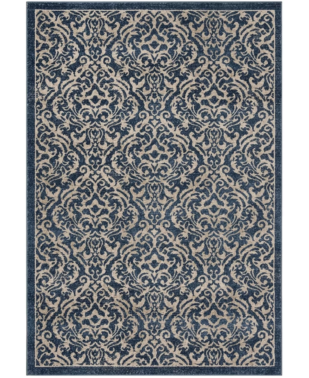 Safavieh Brentwood Navy And Creme 6' X 9' Area Rug 4 Safavieh Brentwood Navy And Creme 6' X 9' Area Rug - Image 2